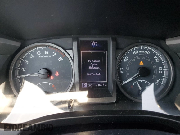 2018 Toyota Tacoma SR with VIN 3TMCZ5AN5JM162716, listed as a Copart auction lot 56479985 with 71,627 mi miles and Salvage Title. Bid and sale history available at DreamBid. Image 9.