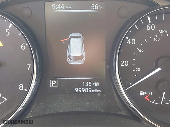 2017 Nissan Rogue SL with VIN 5N1AT2MT8HC825205, listed as a IAAI auction lot 41624814 with 99,989 mi miles. Bid and sale history available at carsss.com. Image 16.
