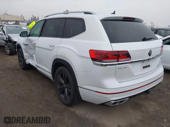 2022 Volkswagen Atlas 3.6L V6 SEL R-Line with VIN 1V2AR2CA5NC548221, listed as a IAAI auction lot 41781601 with 36,922 mi miles. Bid and sale history available at carsss.com. Image 3.