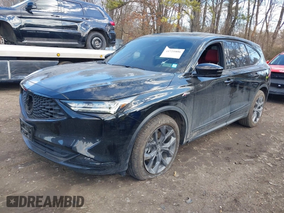 2024 Acura MDX w/A-Spec Package with VIN 5J8YE1H09RL010800, listed as a IAAI auction lot 41721806 with 25,525 mi miles and . Bid and sale history available at DreamBid. Image 2.