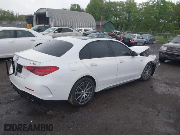 2023 Mercedes-Benz C 43 AMG with VIN W1KAF8HB4PR095973, listed as a IAAI auction lot 39392007 with 10,977 mi miles and . Bid and sale history available at DreamBid. Image 4.