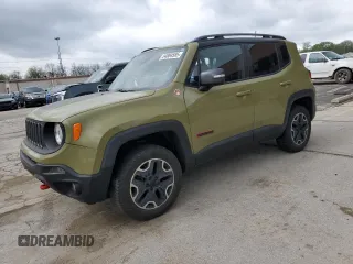 2015 Jeep Renegade Trailhawk z VIN ZACCJBCT1FPC24280, wystawiony jako Copart lot #54884585 z przebiegiem 138 961 mil mil oraz Szkoda całkowita • Salvage title. Historia ofert i sprzedaży dostępna na DreamBid. Obrazek 1.