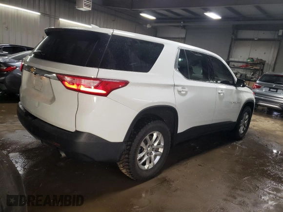 2021 Chevrolet Traverse LS with VIN 1GNERFKW5MJ208172, listed as a Copart auction lot 52043415 with 75,614 mi miles and Salvage title. Bid and sale history available at DreamBid. Image 3.