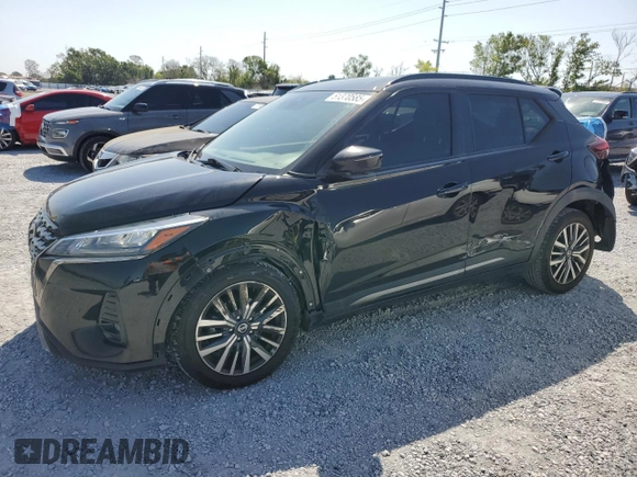 2021 Nissan Kicks SR with VIN 3N1CP5DV3ML476346, listed as a Copart auction lot 51370585 with 122,428 mi miles and Salvage Title. Bid and sale history available at carsss.com. Image 1.