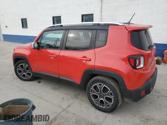 2017 Jeep Renegade Limited with VIN ZACCJADB1HPF10133, listed as a Copart auction lot 49827395 with 116,250 mi miles and Salvage title. Bid and sale history available at DreamBid. Image 2.