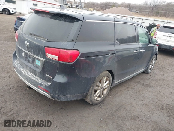 2016 Kia Sedona SX-L with VIN KNDME5C13G6112674, listed as a IAAI auction lot 41711275 with 154,337 mi miles and . Bid and sale history available at carsss.com. Image 4.