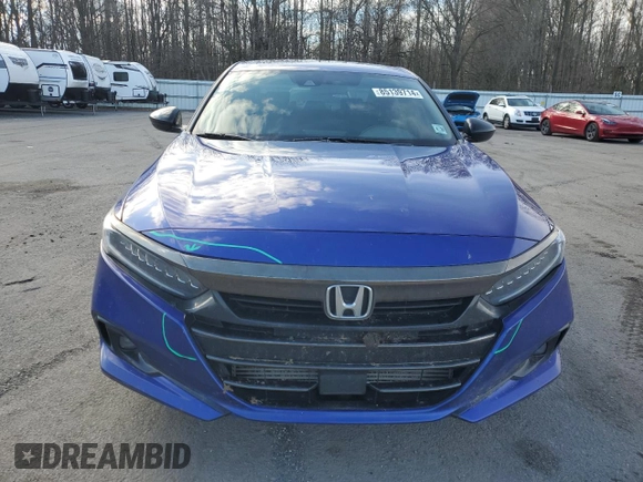 2021 Honda Accord Sport z VIN 1HGCV2F33MA002208, wystawiony jako Copart lot #85139714 z przebiegiem 75 839 mil mil oraz Szkoda całkowita • Salvage title. Historia ofert i sprzedaży dostępna na DreamBid. Obrazek 5.