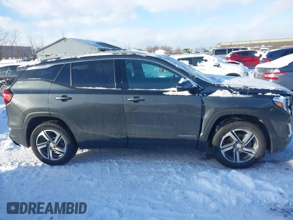 2021 GMC Terrain SLT with VIN 3GKALVEV8ML374592, listed as a IAAI auction lot 41582701 with 49,038 mi miles and . Bid and sale history available at carsss.com. Image 13.
