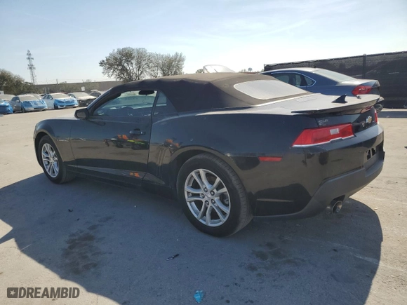 2015 Chevrolet Camaro LT with VIN 2G1FD3D33F9221863, listed as a Copart auction lot 43722735 with 100,027 mi miles and Clean Title. Bid and sale history available at carsss.com. Image 2.