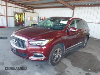 2019 Infiniti QX60 Luxe z VIN 5N1DL0MMXKC506230, wystawiony jako IAAI lot #41922656 z przebiegiem 63 621 mil mil oraz . Historia ofert i sprzedaży dostępna na DreamBid. Obrazek 2.
