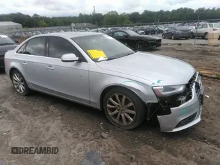 2013 Audi A4 Premium Plus with VIN WAUEFAFL1DN009839, listed as a IAAI auction lot 42479848 with 125,318 mi miles and . Bid and sale history available at DreamBid. Image 1.