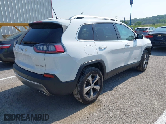 2019 Jeep Cherokee Limited with VIN 1C4PJMDNXKD393171, listed as a IAAI auction lot 42406608 with 57,574 mi miles and . Bid and sale history available at DreamBid. Image 4.