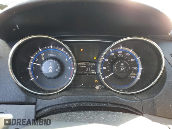 2012 Hyundai Sonata Limited z VIN 5NPEC4AC1CH448235, wystawiony jako Copart lot #88016635 z przebiegiem 160 249 mil mil oraz Szkoda całkowita • Salvage title. Historia ofert i sprzedaży dostępna na DreamBid. Obrazek 9.