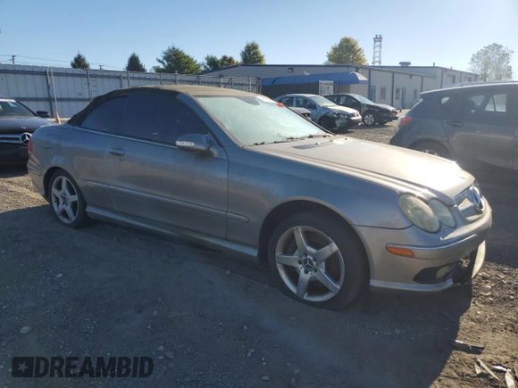 2005 Mercedes-Benz CLK-Class 5.0L with VIN WDBTK75J85F152404, listed as a Copart auction lot 74837604 with 143,622 mi miles and Clean Title. Bid and sale history available at carsss.com. Image 4.