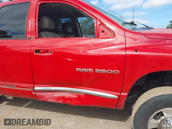 2005 Dodge 2500 SLT with VIN 3D7KS28C35G785006, listed as a IAAI auction lot 41487939 with 196,833 mi miles and . Bid and sale history available at DreamBid. Image 6.