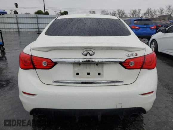 2017 Infiniti Q50 Red Sport 400 with VIN JN1FV7AP1HM851330, listed as a Copart auction lot 45291695 with 113,865 mi miles and Clean title. Bid and sale history available at DreamBid. Image 6.