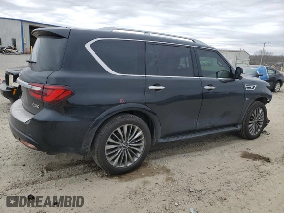2018 Infiniti QX80 with VIN JN8AZ2NF3J9660053, listed as a Copart auction lot 47475485 with 158,911 mi miles and Clean Title. Bid and sale history available at DreamBid. Image 3.