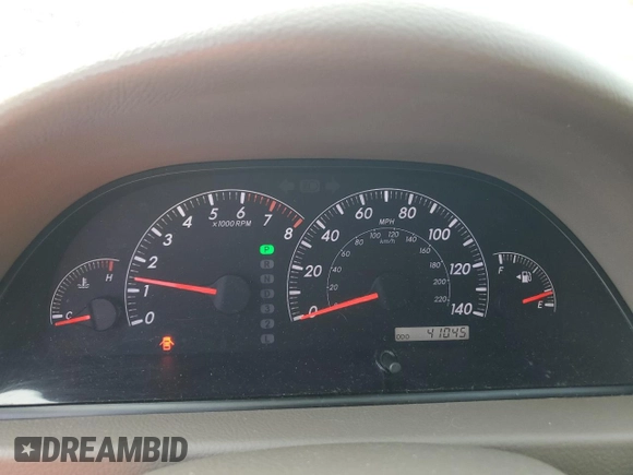 2005 Toyota Camry LE with VIN 4T1BF32K35U616312, listed as a Copart auction lot 50755484 with 41,045 mi miles and Salvage Title. Bid and sale history available at DreamBid. Image 9.