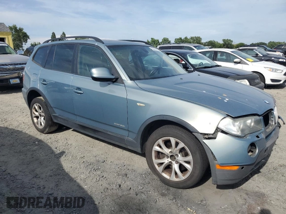 2010 BMW X3 xDrive30i with VIN WBXPC9C49AWJ34628, listed as a Copart auction lot 53161415 with 174,174 mi miles and Salvage Title. Bid and sale history available at DreamBid. Image 4.