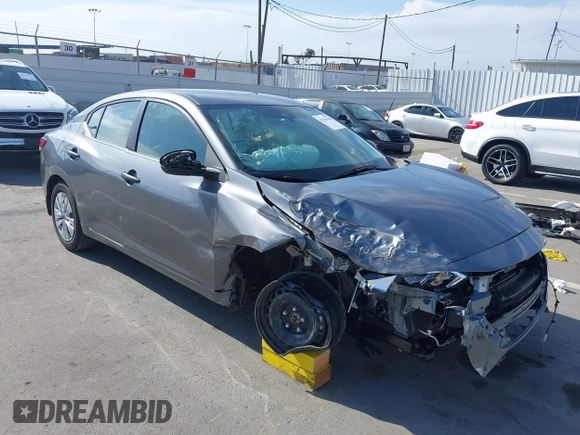 2024 Nissan Sentra S with VIN 3N1AB8BV7RY321335, listed as a IAAI auction lot 42025386 with 6,257 mi miles. Bid and sale history available at carsss.com. Image 1.