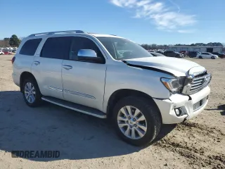 2019 Toyota Sequoia Platinum with VIN 5TDDY5G17KS166005, listed as a Copart auction lot 47090395 with 90,899 mi miles and Salvage Title. Bid and sale history available at carsss.com. Image 4.