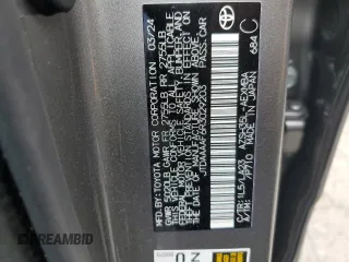 2024 Toyota Crown XLE with VIN JTDAAAAF6R3029203, listed as a Copart auction lot 71307504 with 10,537 mi miles and Salvage Title. Bid and sale history available at carsss.com. Image 13.