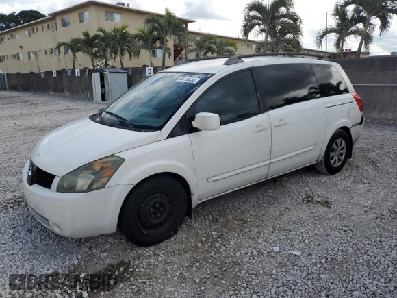 2005 Nissan Quest SE with VIN 5N1BV28U05N116429, listed as a Copart auction lot 88775255 with 166,092 mi miles and Salvage Title. Bid and sale history available at carsss.com. Image 1.
