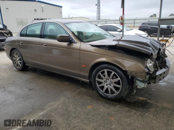 2001 Jaguar S-Type with VIN SAJDA01P21GM04051, listed as a Copart auction lot 46668745 with 81,765 mi miles and Salvage Title. Bid and sale history available at DreamBid. Image 4.