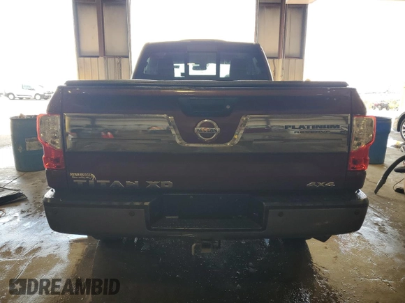 2016 Nissan Titan Platinum Reserve with VIN 1N6BA1F45GN507363, listed as a Copart auction lot 53625635 with 95,450 mi miles and Salvage title. Bid and sale history available at DreamBid. Image 6.