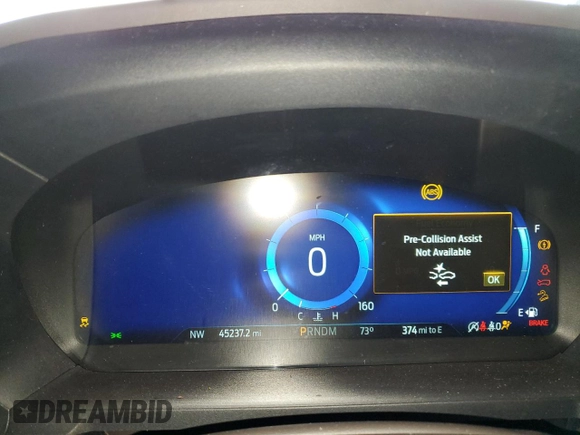 2020 Ford Explorer Platinum with VIN 1FM5K8HC8LGA41089, listed as a Copart auction lot 45485495 with 45,237 mi miles and Salvage Title. Bid and sale history available at carsss.com. Image 9.