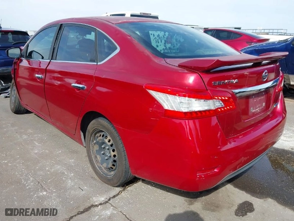 2014 Nissan Sentra SV with VIN 3N1AB7APXEY233290, listed as a IAAI auction lot 41859003 with 163,374 mi miles. Bid and sale history available at carsss.com. Image 3.