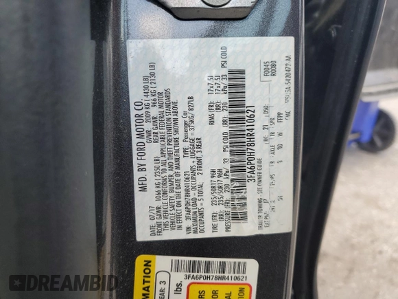 2017 Ford Fusion SE with VIN 3FA6P0H78HR410621, listed as a Copart auction lot 56166245 with 40,514 mi miles and Salvage title. Bid and sale history available at DreamBid. Image 12.