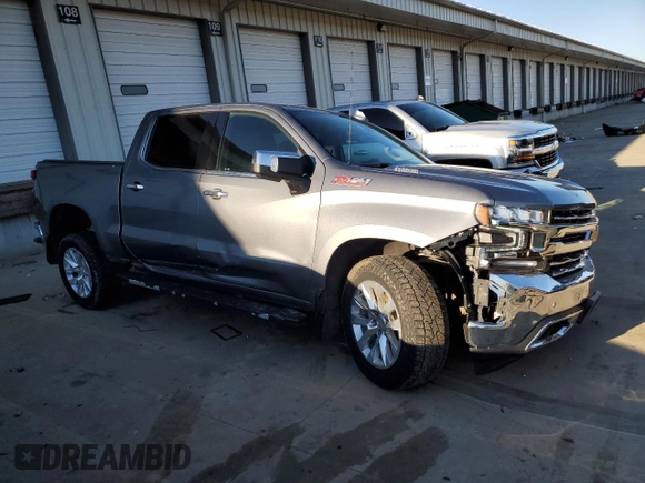 2021 Chevrolet Silverado 1500 LTZ with VIN 1GCUYGET5MZ298763, listed as a Copart auction lot 48281755 with 96,093 mi miles and Salvage Title. Bid and sale history available at DreamBid. Image 4.