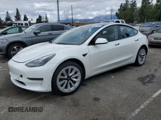 2023 Tesla Model 3 with VIN 5YJ3E1EA2PF569109, listed as a Copart auction lot 48527155 with 30,458 mi miles and Salvage Title. Bid and sale history available at carsss.com. Image 1.