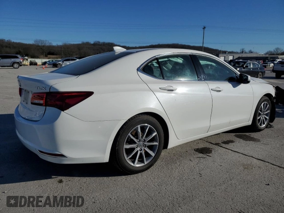 2018 Acura TLX with VIN 19UUB1F39JA002412, listed as a Copart auction lot 41780555 with 140,950 mi miles and Salvage Title. Bid and sale history available at carsss.com. Image 3.