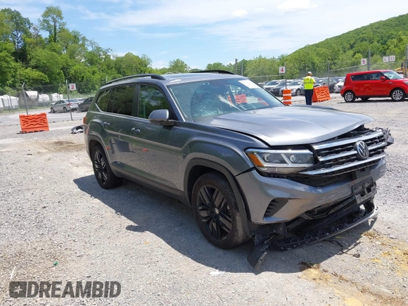 2023 Volkswagen Atlas SE with VIN 1V2KR2CA1PC541564, listed as a IAAI auction lot 42266050 with 44,622 mi miles and . Bid and sale history available at DreamBid. Image 1.