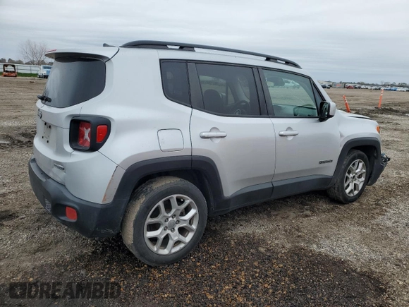 2017 Jeep Renegade Latitude with VIN ZACCJABB5HPF30386, listed as a Copart auction lot 46129335 with 169,868 mi miles and Salvage Title. Bid and sale history available at carsss.com. Image 3.