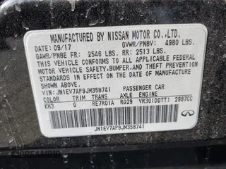 2018 Infiniti Q50 Luxe with VIN JN1EV7AP9JM358741, listed as a IAAI auction lot 42644098 with 101,553 mi miles and . Bid and sale history available at DreamBid. Image 9.