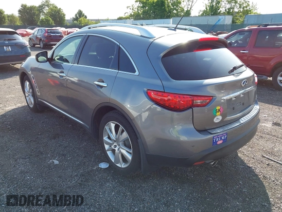 2013 Infiniti FX with VIN JN8CS1MW4DM174765, listed as a IAAI auction lot 42353218 with 109,881 mi miles and . Bid and sale history available at DreamBid. Image 3.