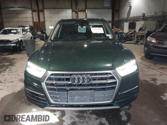 2018 Audi Q5 Premium Plus with VIN WA1BNAFY9J2090780, listed as a IAAI auction lot 41370112 with 55,767 mi miles. Bid and sale history available at carsss.com. Image 12.