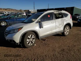 2013 Honda CR-V EX-L z VIN 5J6RM4H74DL076498, wystawiony jako Copart lot #44371625 z przebiegiem Nie podano mil oraz Szkoda całkowita • Salvage title. Historia ofert i sprzedaży dostępna na DreamBid. Obrazek 1.