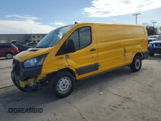 2021 Ford Transit Cargo with VIN 1FTBR1Y85MKA47033, listed as a Copart auction lot 46628575 with 69,239 mi miles and Salvage Title. Bid and sale history available at carsss.com. Image 1.