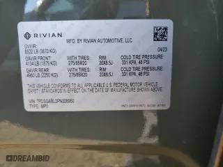 2023 Rivian R1S Launch Edition with VIN 7PDSGABL2PN008950, listed as a Copart auction lot 72091794 with 18,257 mi miles and Non Repairable. Bid and sale history available at carsss.com. Image 13.