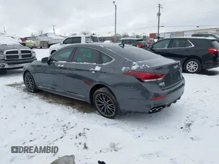 2019 Genesis G80 3.3T Sport with VIN KMHGN4JB5KU295935, listed as a IAAI auction lot 41481877 with 53,623 mi miles. Bid and sale history available at carsss.com. Image 3.