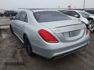 2015 Mercedes-Benz S-Class S 550 with VIN WDDUG8CB4FA132292, listed as a IAAI auction lot 41436153 with 83,505 mi miles. Bid and sale history available at carsss.com. Image 3.