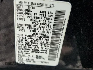 2016 Nissan Rogue SV with VIN JN8AT2MT7GW005493, listed as a Copart auction lot 51966295 with 58,243 mi miles and Non Repairable. Bid and sale history available at carsss.com. Image 13.
