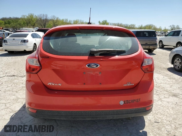 2013 Ford Focus SE with VIN 1FADP3K21DL182041, listed as a Copart auction lot 52100535 with 156,308 mi miles and Salvage Title. Bid and sale history available at carsss.com. Image 6.