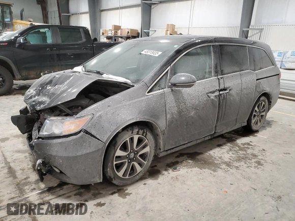 2016 Honda Odyssey Touring Elite with VIN 5FNRL5H95GB153547, listed as a Copart auction lot 45318635 with Not Provided miles and Salvage Title. Bid and sale history available at carsss.com. Image 1.
