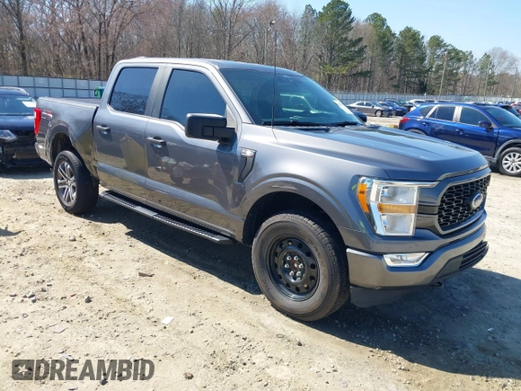 2021 Ford F-150 XL with VIN 1FTFW1E57MFB45980, listed as a IAAI auction lot 41775857 with 103,963 mi miles. Bid and sale history available at carsss.com. Image 1.