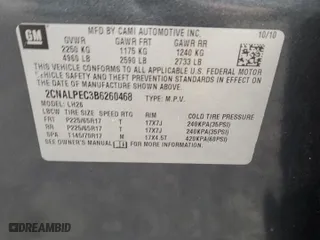 2011 Chevrolet Equinox LT w/2LT with VIN 2CNALPEC3B6260468, listed as a Copart auction lot 81069064 with 152,760 mi miles and Salvage Title. Bid and sale history available at carsss.com. Image 13.